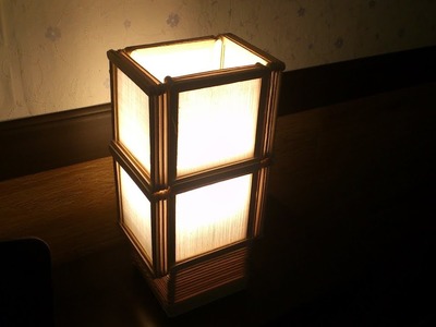 D.I.Y. Lamp made from popsicle stick and thread