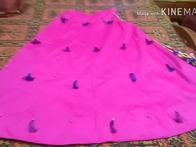 Design Your Skirt. Lehnga. Kurti with Tassels # At Home. DIY.Sara