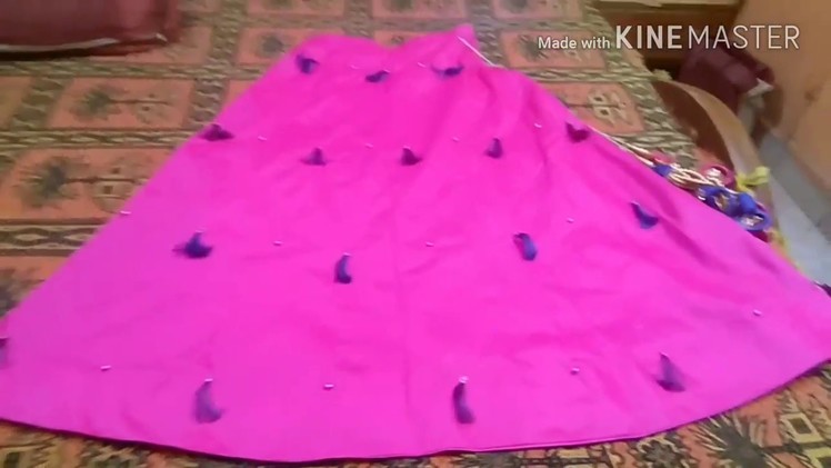 Design Your Skirt. Lehnga. Kurti with Tassels # At Home. DIY.Sara