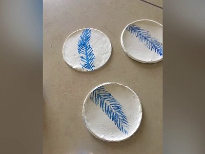 DIY Air dry clay coasters by me