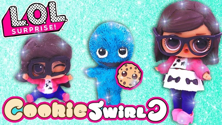 DIY Cookie Swirl C ???? Lil Sister and BIG SISTER Custom LOL surprise DOLLS & Toys COOKIE MOSTER Doll