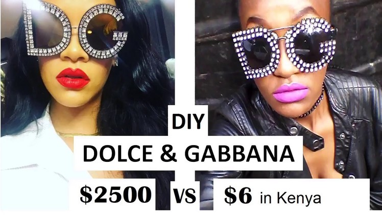 DIY D & G Dolce and Gabbana Sunglasses worn by Rihanna  on Instagram