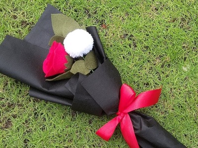 DIY how to wrapping bouquet  - cara membungkus buket bunga flanel