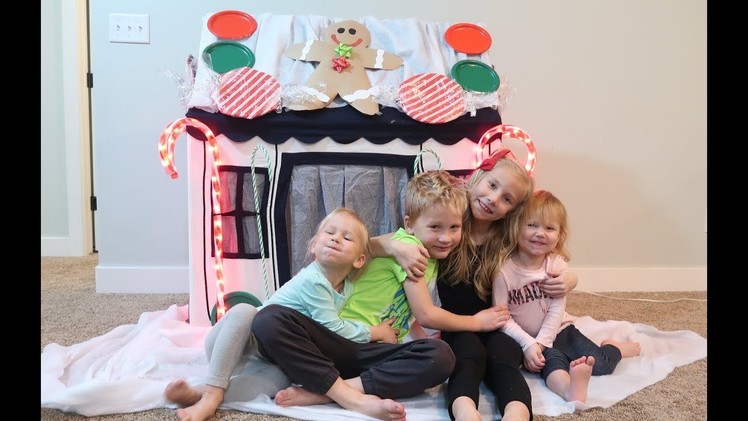DIY REAL LIFE GIANT GINGERBREAD HOUSE! ||Petite Maison Kids Play House