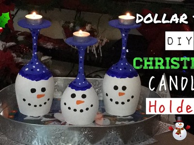 DIY| SNOWMAN WINE GLASS CANDLE HOLDERS