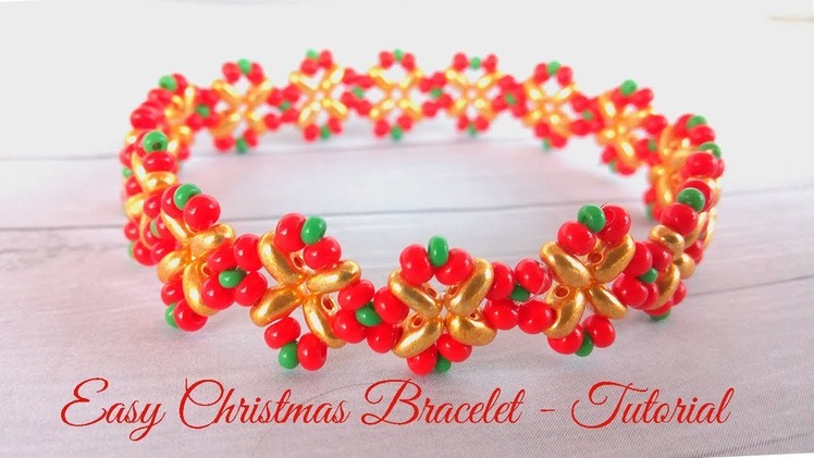 Easy Christmas Bracelet - Tutorial for beginners