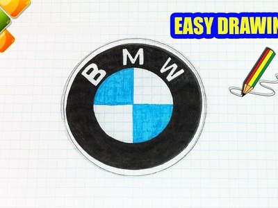 Easy drawings #291  How to draw LOGO BMW. drawings for beginners