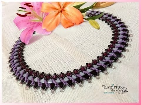 Évora necklace with kheops, bicones and mini drops - Beading Tutorial