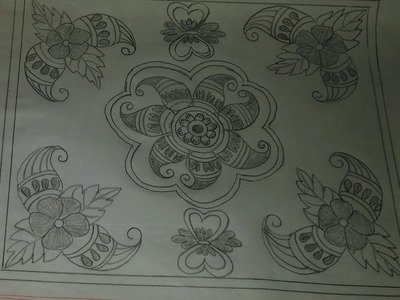 Full Nakshi kantha floral design_(part_2)Tutorial_51.Hand embroidery design.নকশীকাঁথার নকশা