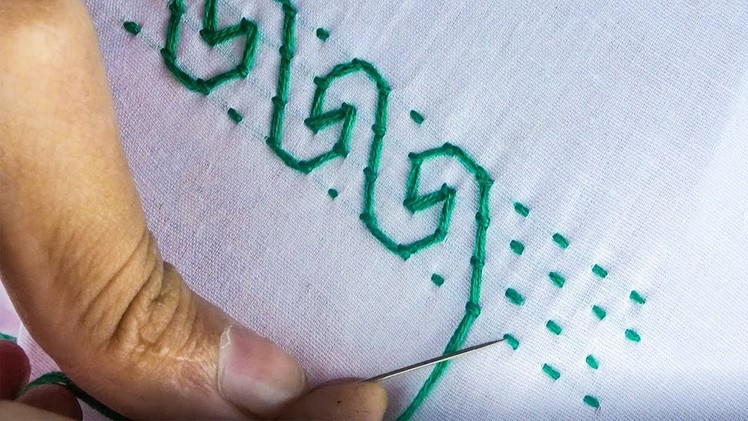 Hand Embroidery Nakshi Katha Design video tutorial|basic nakshi katha design