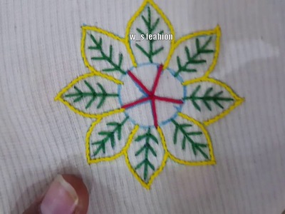 Hand Embroidery woven wheel  Beautiful embroidery flower designs by ANCHOR THREAD FLOWER STITCH