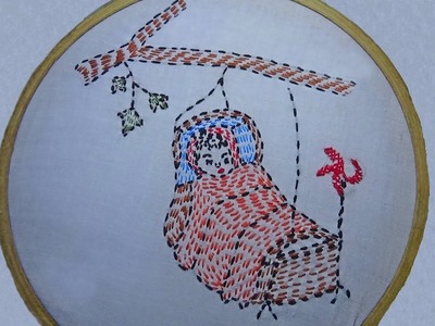 Hand Stitch - Traditional Nokshi Katha Stitch \Sleeping Baby Pattern