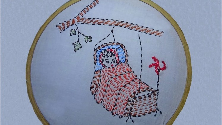 Hand Stitch - Traditional Nokshi Katha Stitch \Sleeping Baby Pattern