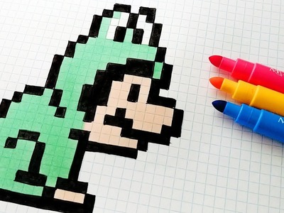 Handmade Pixel Art - How To Draw a Frog Mario #pixelart