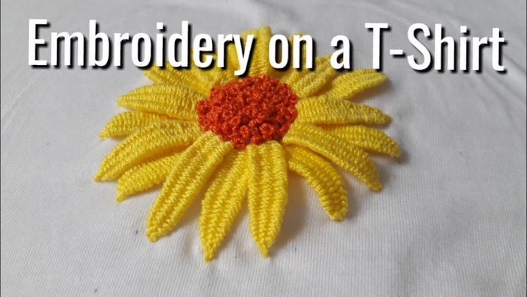 How to do picot stitch . Hand embroidery on a T-shirt
