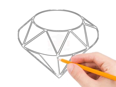 How to Draw a Diamond Step by Step Easy for Beginners.Kids – Simple Diamonds Drawing Tutorial