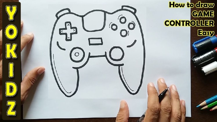 How to draw a GAME CONTROLLER easy