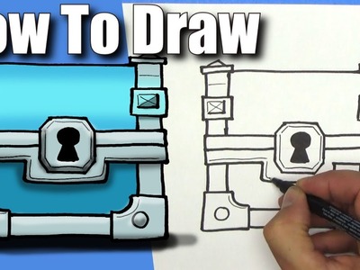 How To Draw a Silver Chest from Clash Royale! - EASY - Step By Step -