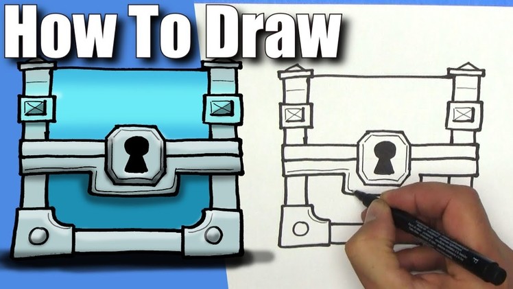 How To Draw a Silver Chest from Clash Royale! - EASY - Step By Step -