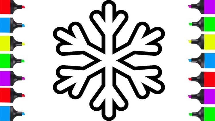 HOW TO DRAW CHRISTMAS SNOWFLAKE EASY FOR KIDS | COLORING PAGES | LEARN ART EASY