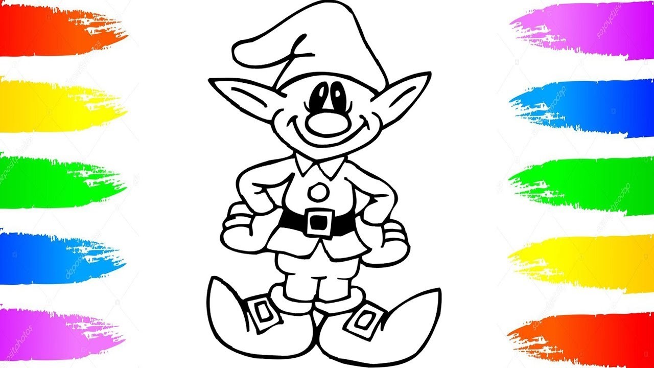 how to draw cute happy christmas elf easy tutorial coloring pages for kids learn colors and art - How To Draw A Christmas Elf how to draw cute happy christmas elf easy tutorial coloring pages for kids learn colors and art - How To Draw A Christmas Elf