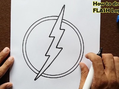 How to draw FLASH logo easy