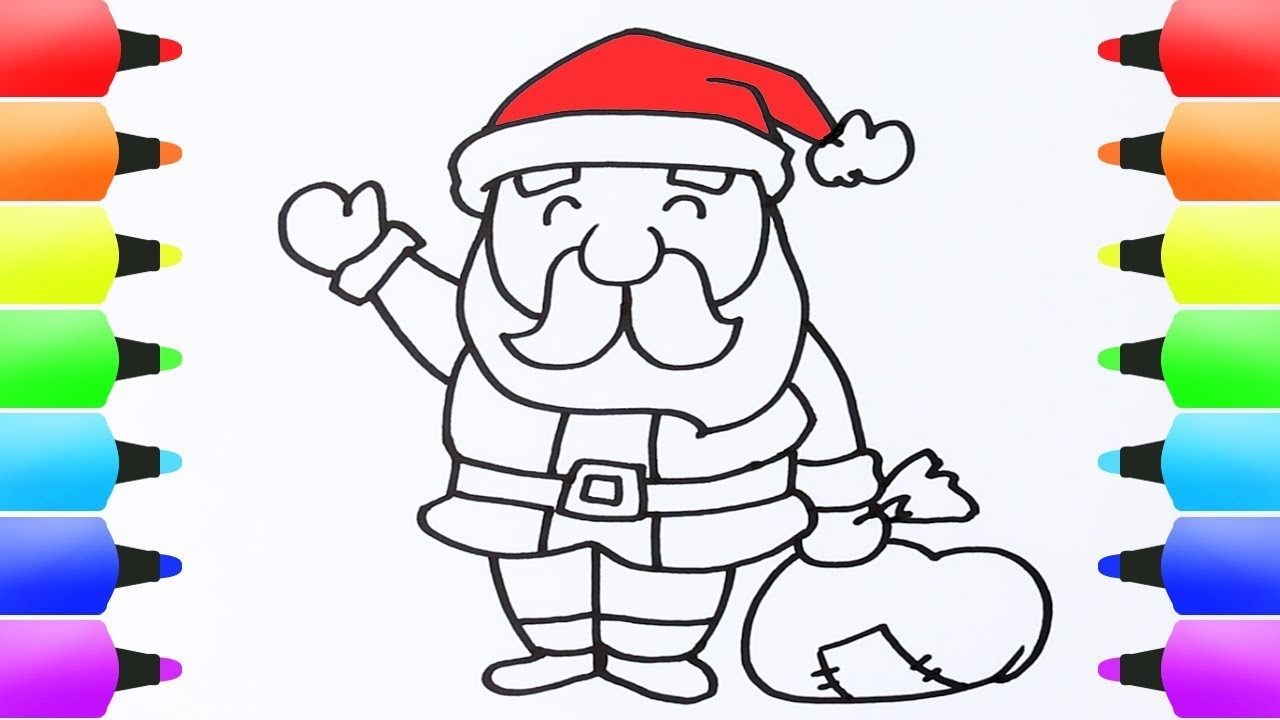 How to Draw Santa Claus Step by Step Easy! Christmas Art for Kids: Cute