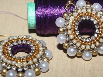 How to Make Designer Silk Thread Jhumkas at home || silk thread jewellery making tutorial #6