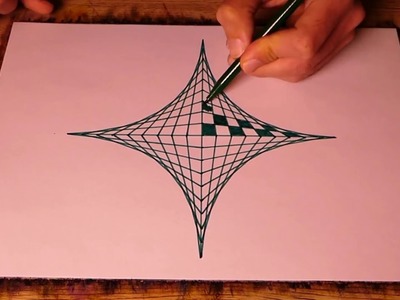Learn To Paint 3D Geometric Lozenge Art | Spirograph Tutorial