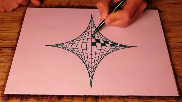 Learn To Paint 3D Geometric Lozenge Art | Spirograph Tutorial