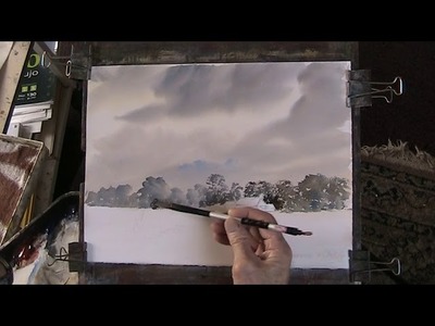 Light the fire! Painting an easy snow scene.