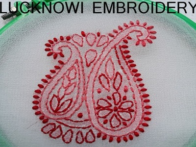LUCKNOWI EMBROIDERY. SHADOW WORK EMBROIDERY.CHIKANKARI EMBROIDERY.HAND EMBROIDERY#58