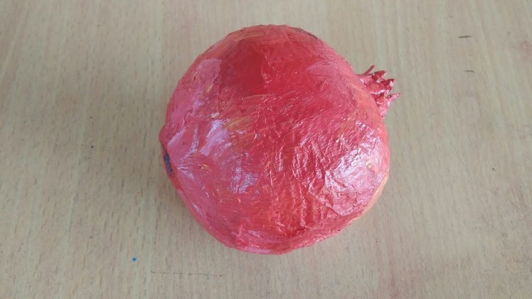 Make artificial 3d fruit | how to make 3d artificial pomegranate fruit |how to make artificial fruit