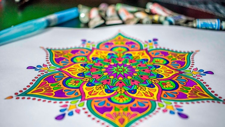 Mandala Coloring 3 - Pentel Watercolor