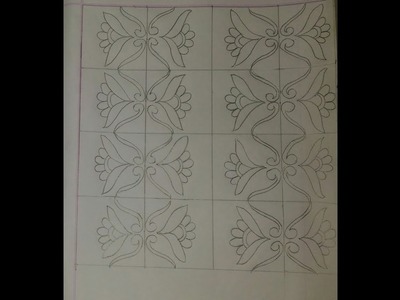 Nakshi kantha design tutorial_49.Hand embroidery design.নকশীকাঁথার নকশা ডিজাইন