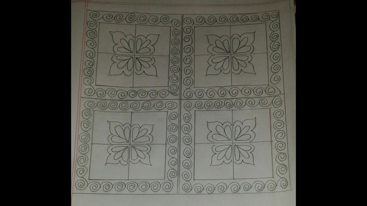 Nakshi katha design tutorial_40.Hand embroidery design.নকশীকাঁথার নকশা ডিজাইন