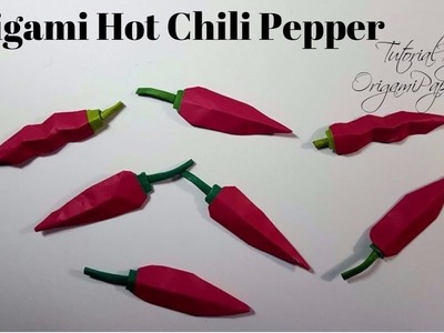 Origami Hot Chili Pepper ( Trái Ớt ) Tutorial By OrigamiPaperCraft