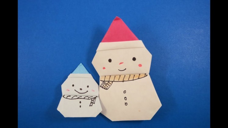 Origami Snowman 雪人摺紙