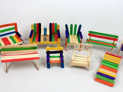 Popsicle Stick Chairs Collection #1 | Easy and Quick Crafts ideas