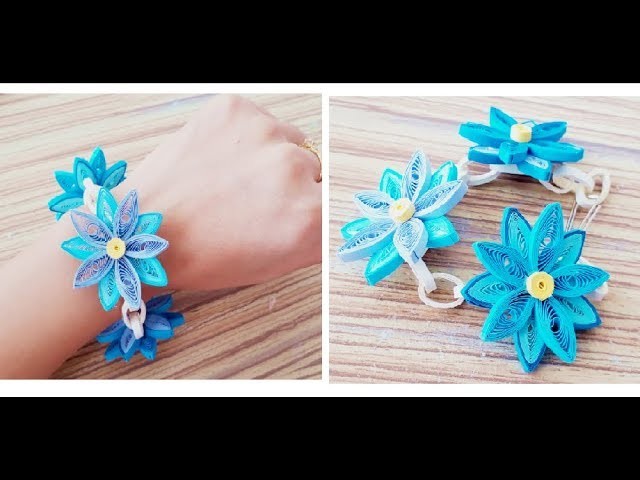 Quilling Bracelet  7. Paper Bracelet friendship. Flower Bracelet