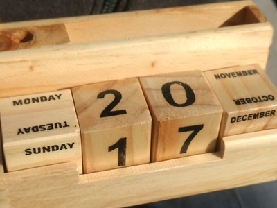 RM Wooden Calendar With Pen Paper Mobile Stand New Year Gift , Rameshwaram Marble