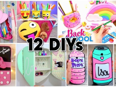 12 BEST DIYs! Room Decor - Emojis - Back to School & Phone Cases Homemade