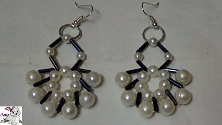 #87 How to Make Pearl Beaded Bugle Earring || Diy || Jewellery Making