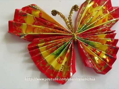 CNY TUTORIAL NO. 60 - Hongbao Butterfly (红包手工制作 - 蝴蝶 )