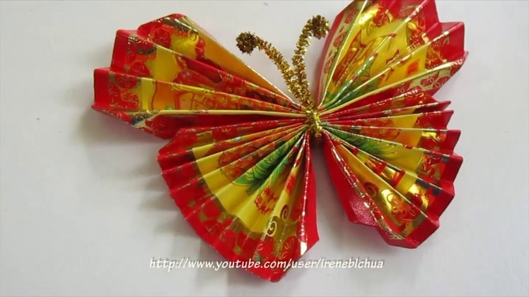CNY TUTORIAL NO. 60 - Hongbao Butterfly (红包手工制作 - 蝴蝶 )
