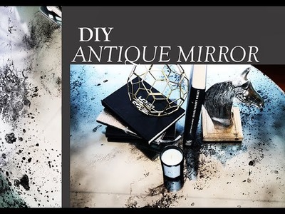 DIY Mercury Glass | Antiqued Mirror | Upcycled Coffee Table | Mid-Century Modern