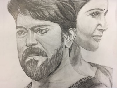 Drawing Rangasthalam (Ram Charan and Samantha (chaisam)) Realistic Sketch|| BACKPOCKET