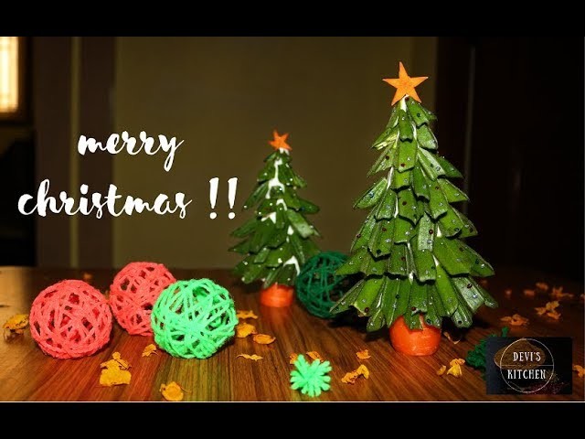 Easy Christmas tree using vegetables || Carrots and Ladyfingers || Devee kitchen