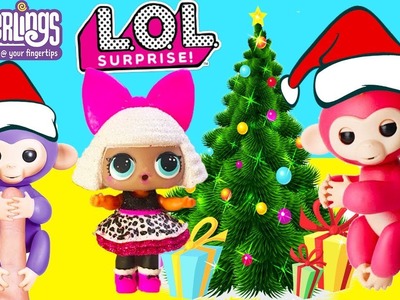 Fingerlings Find LOL Surprise Christmas Toys with Fingerlings Boris and Zoe | Ellie Sparkles pt 2