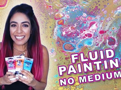 Fluid Pouring Cell Painting Tutorial - NO MEDIUM only WATER! DecoArt Review